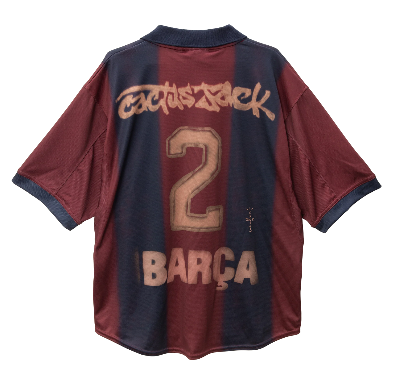 CJ X FC BARCELONA RETRO 2000/01 HOME SKELETON JERSEY - sinoshirt