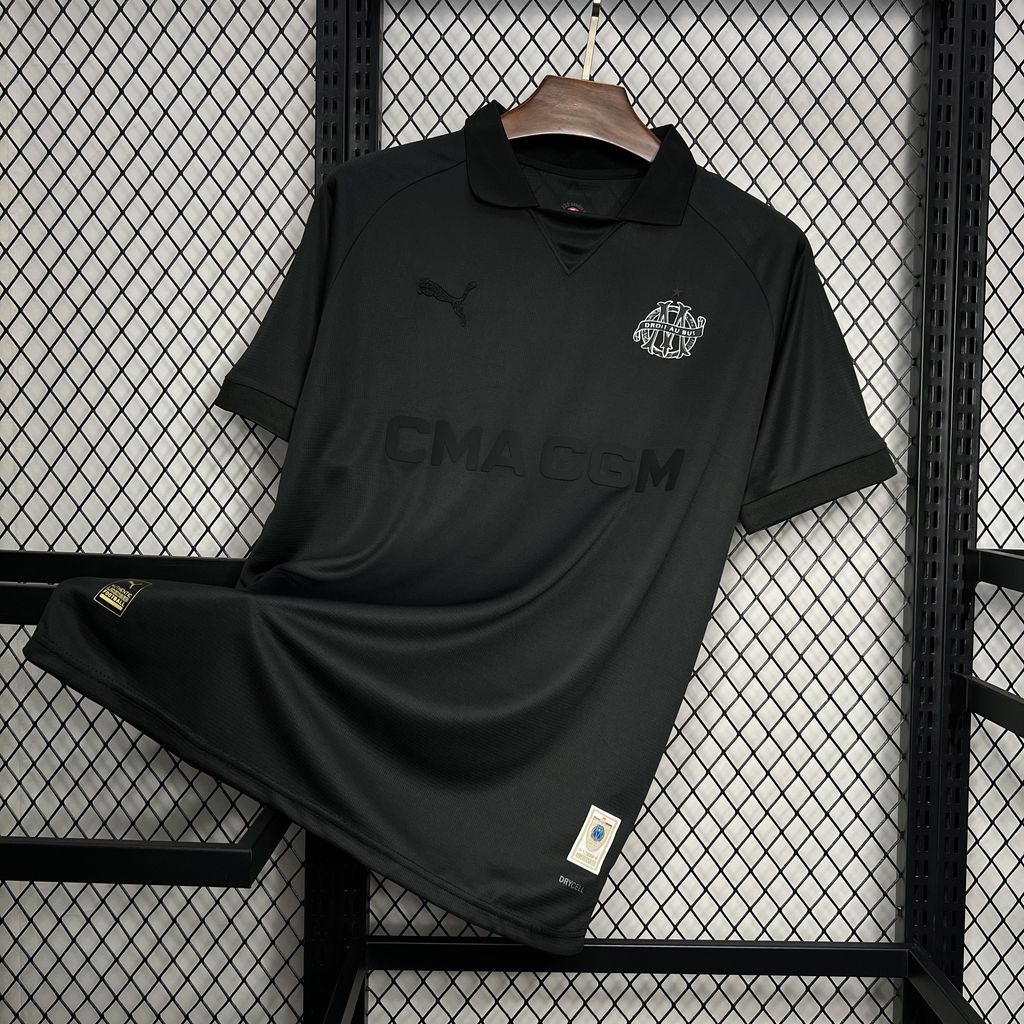 Marseille Soccer Jersey 125th Anniversary Black Custom Shirt 2024/25 - sinoshirt