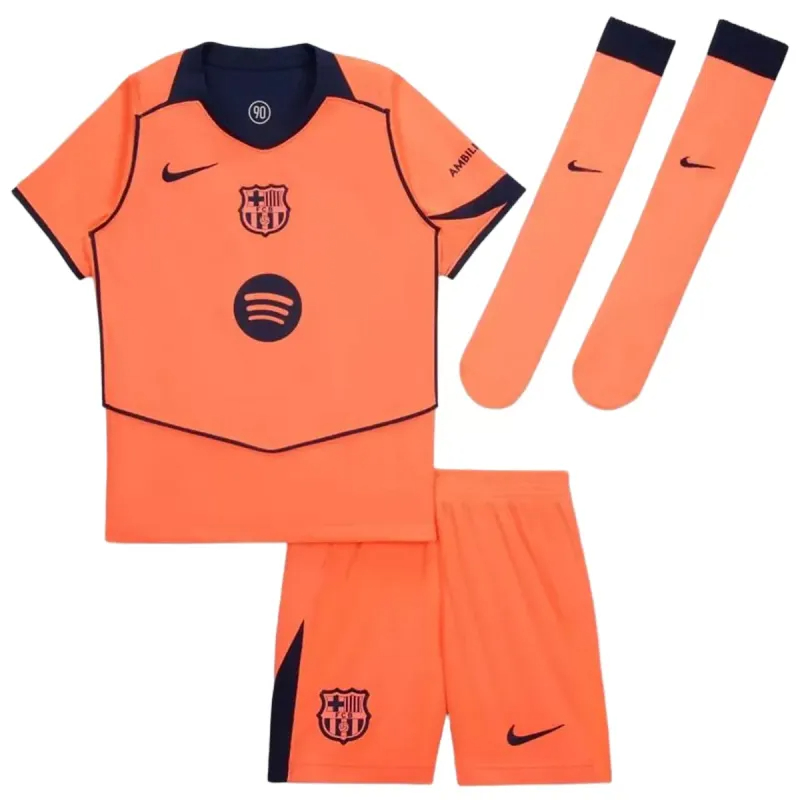 Barcelona Football Jersey Third Away Kids Full Kit 2025/26 - sinoshirt
