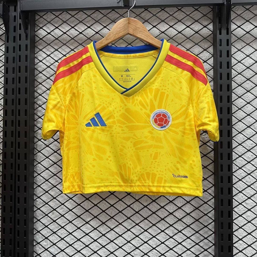 Colombia Soccer Jersey Women's Home Crop Top World Cup 2026 - sinoshirt