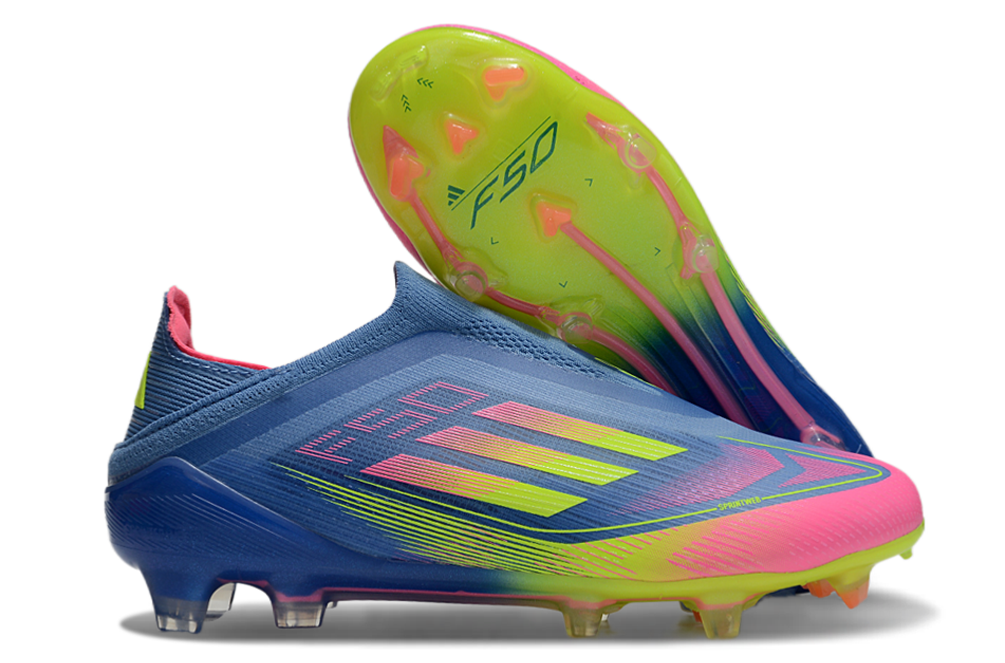 F50 Elite Laceless FG Celestial Victory - Blue Fusion/Lucid Lemon/Lucid Pink - sinoshirt