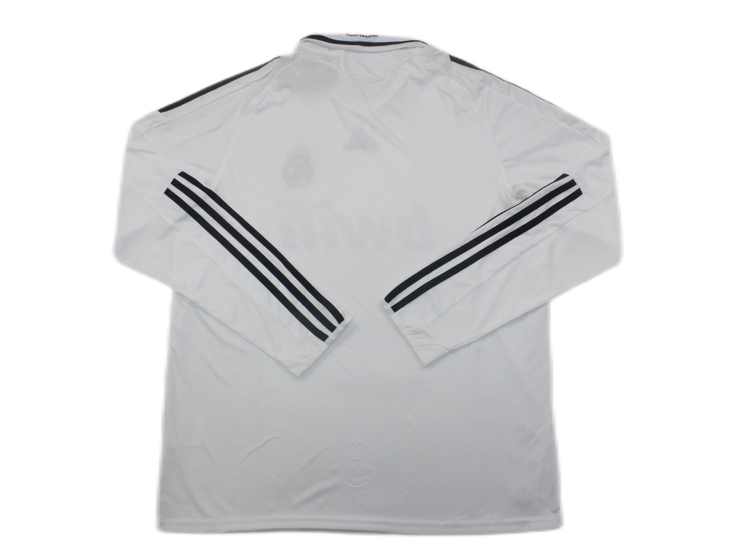 Real Madrid Retro Jersey Home Long Sleeve Custom Soccer Shirt 2008/09 - sinoshirt