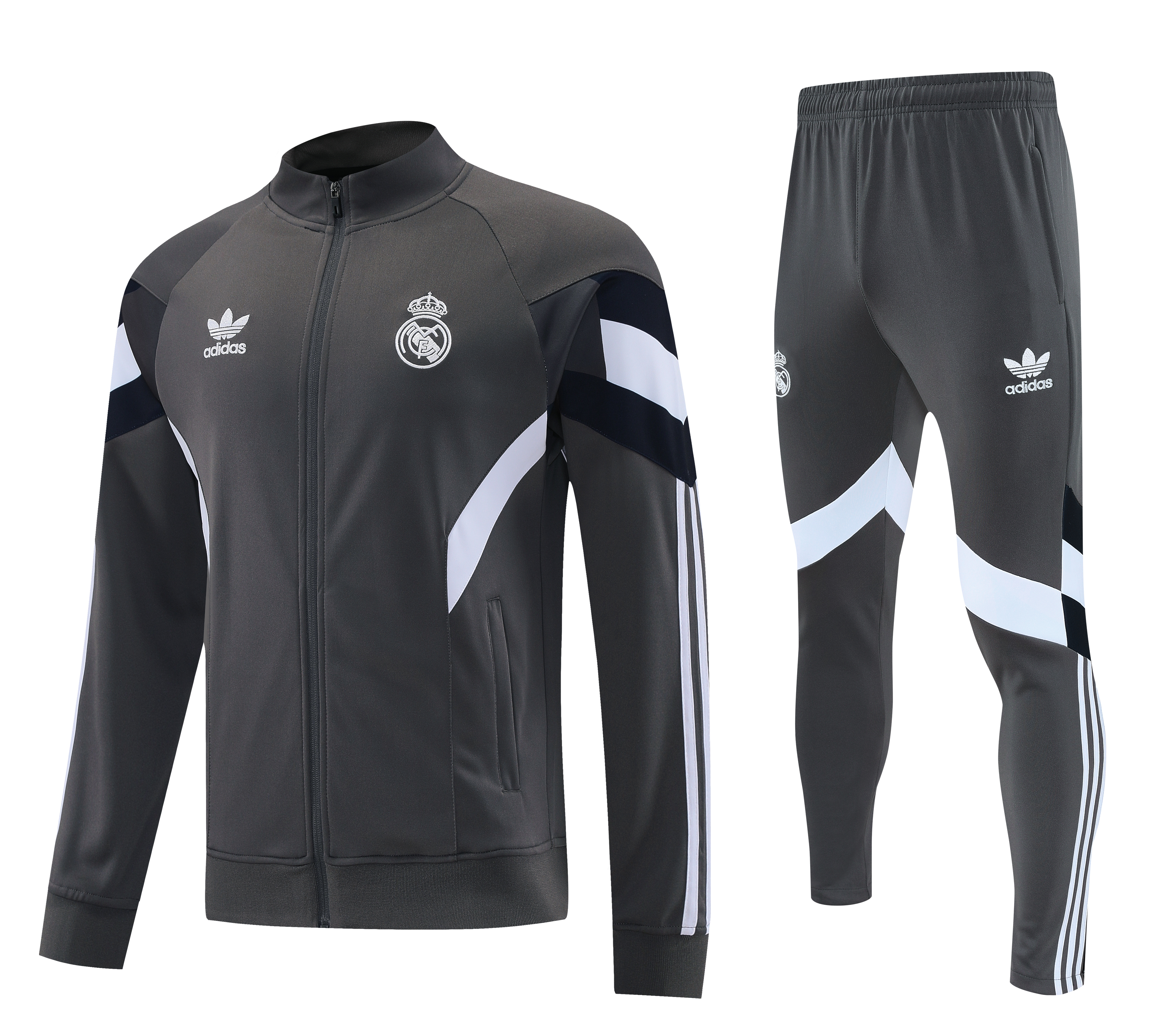 Real Madrid Training Kit (Jacket+Pants) Grey 2025/26 - sinoshirt