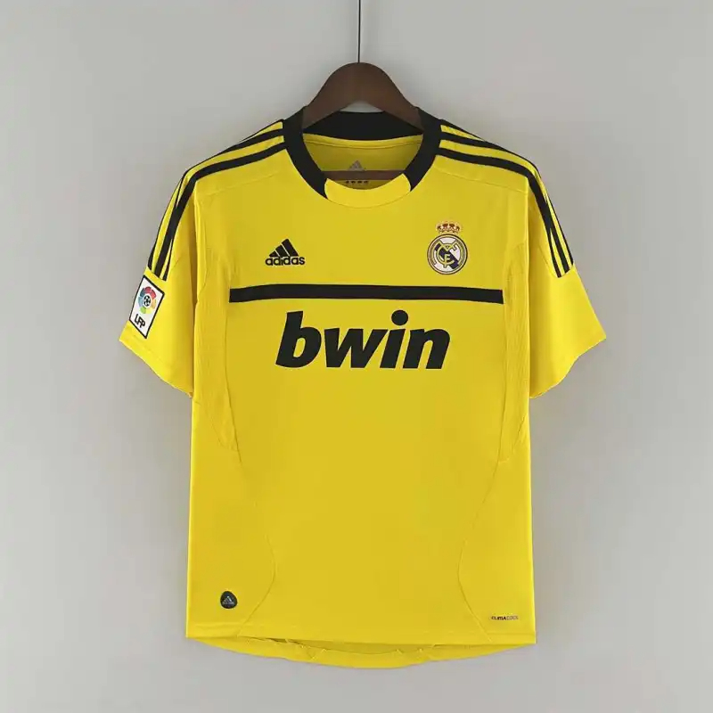 Real Madrid Retro Jersey Away Goalkeeper Yellow Soccer Custom Shirt 2011/12 - sinoshirt