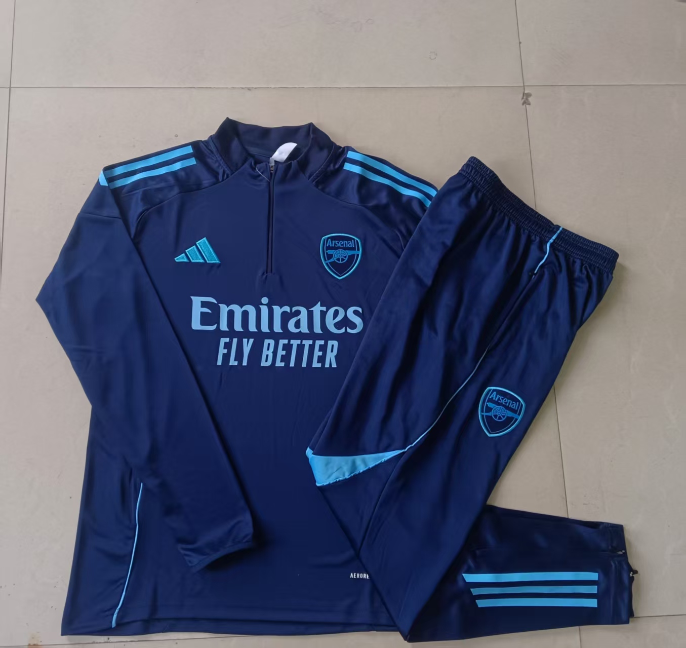 Kids Arsenal Training Kit (Sweatshirt+Pants) Royalblue 2025/26 - sinoshirt