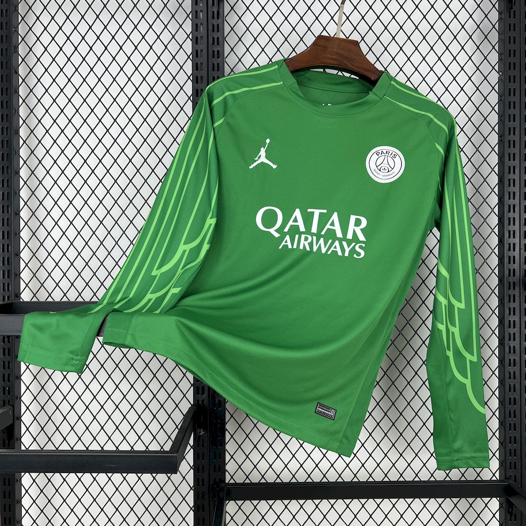 PSG Soccer Jersey Green Custom Long Sleeve Shirt 2025/26 - sinoshirt