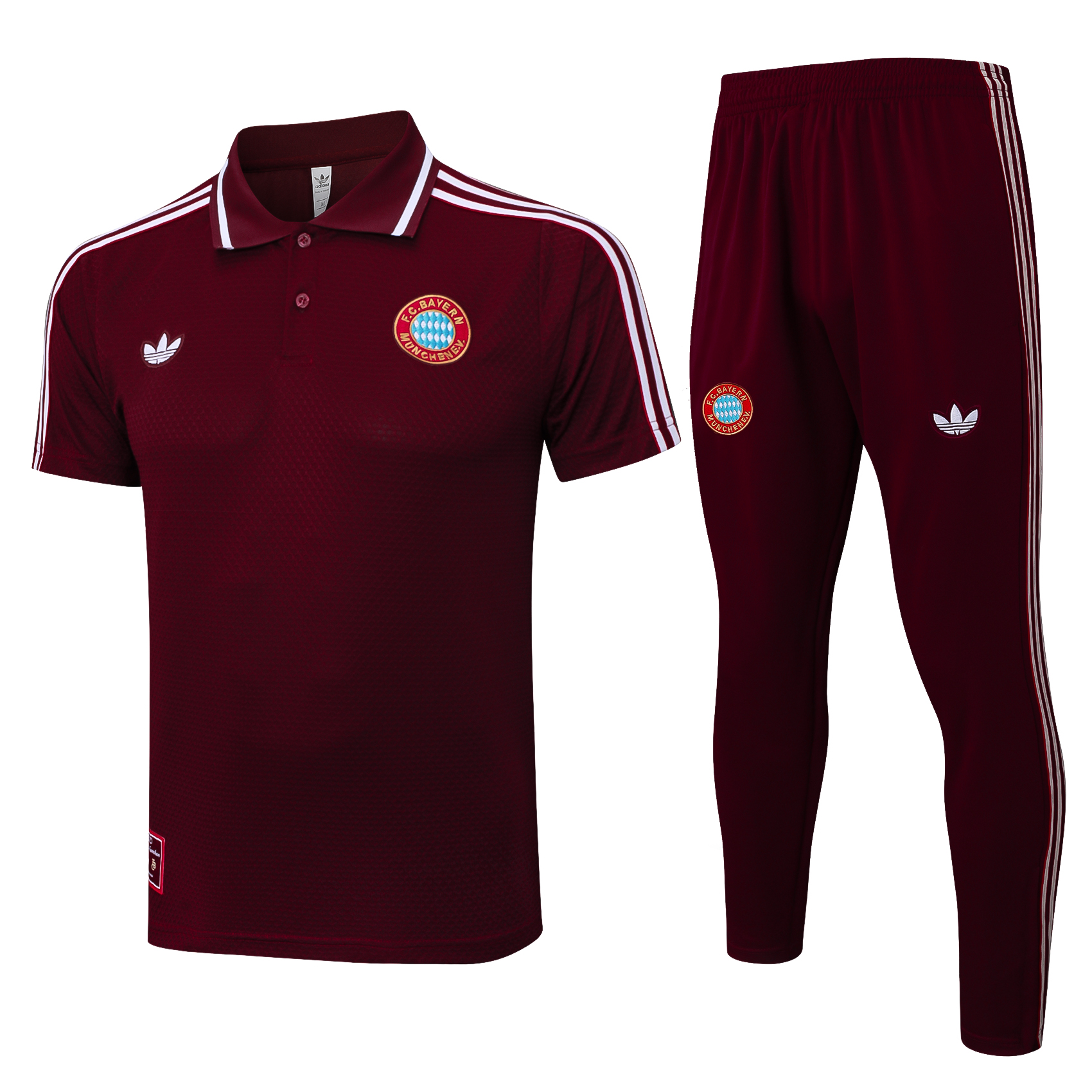 Bayern Munich Training Kit (Polo+Pants) Deep Red 2025/26 - sinoshirt