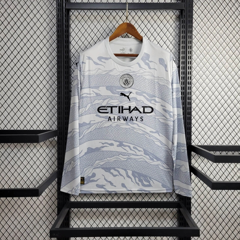 Manchester City Dragon Special Edition Long Sleeve Football Jersey Shirt 2024/25 - sinoshirt