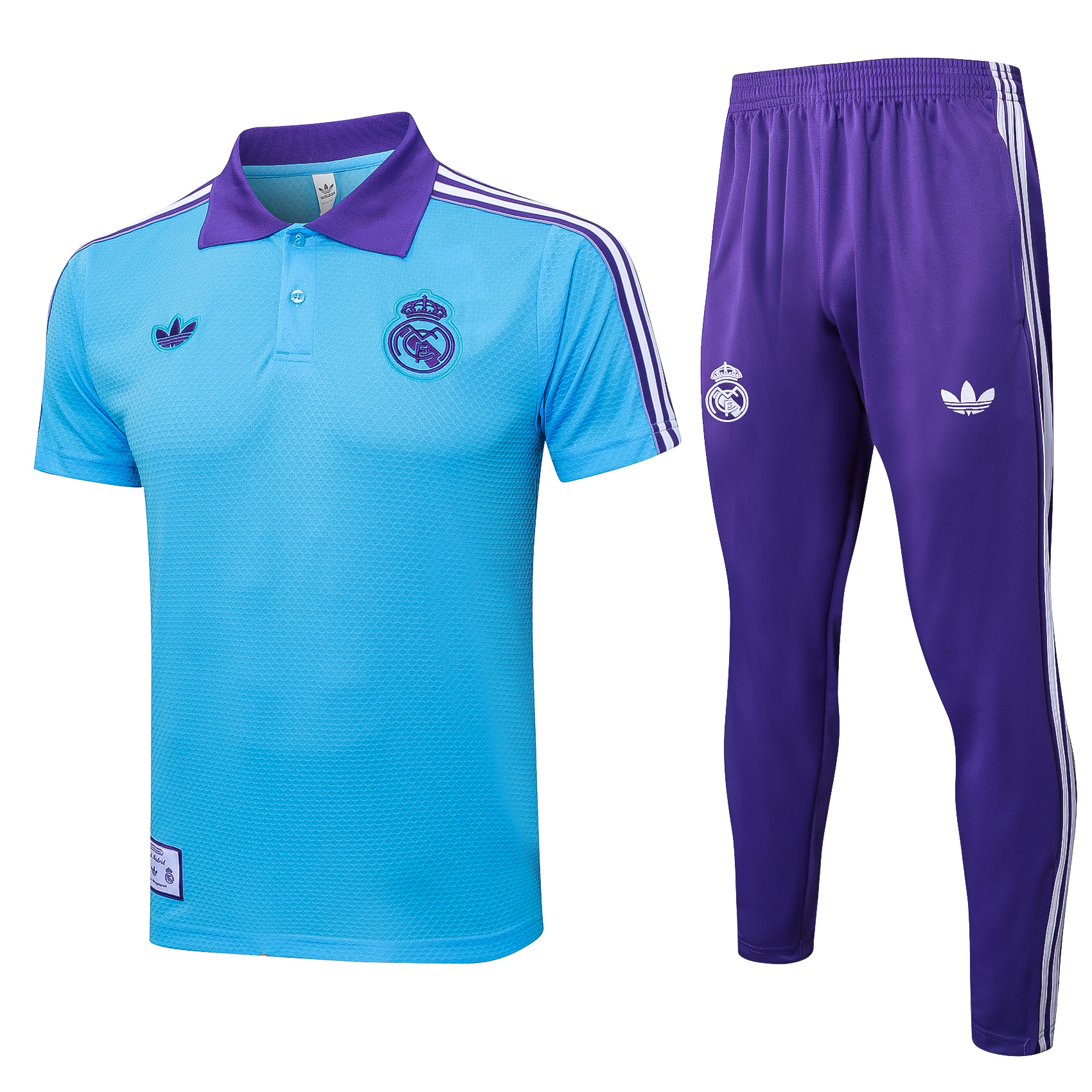 Real Madrid Training Kit (Polo+Pants) Blue 2025/26 - sinoshirt