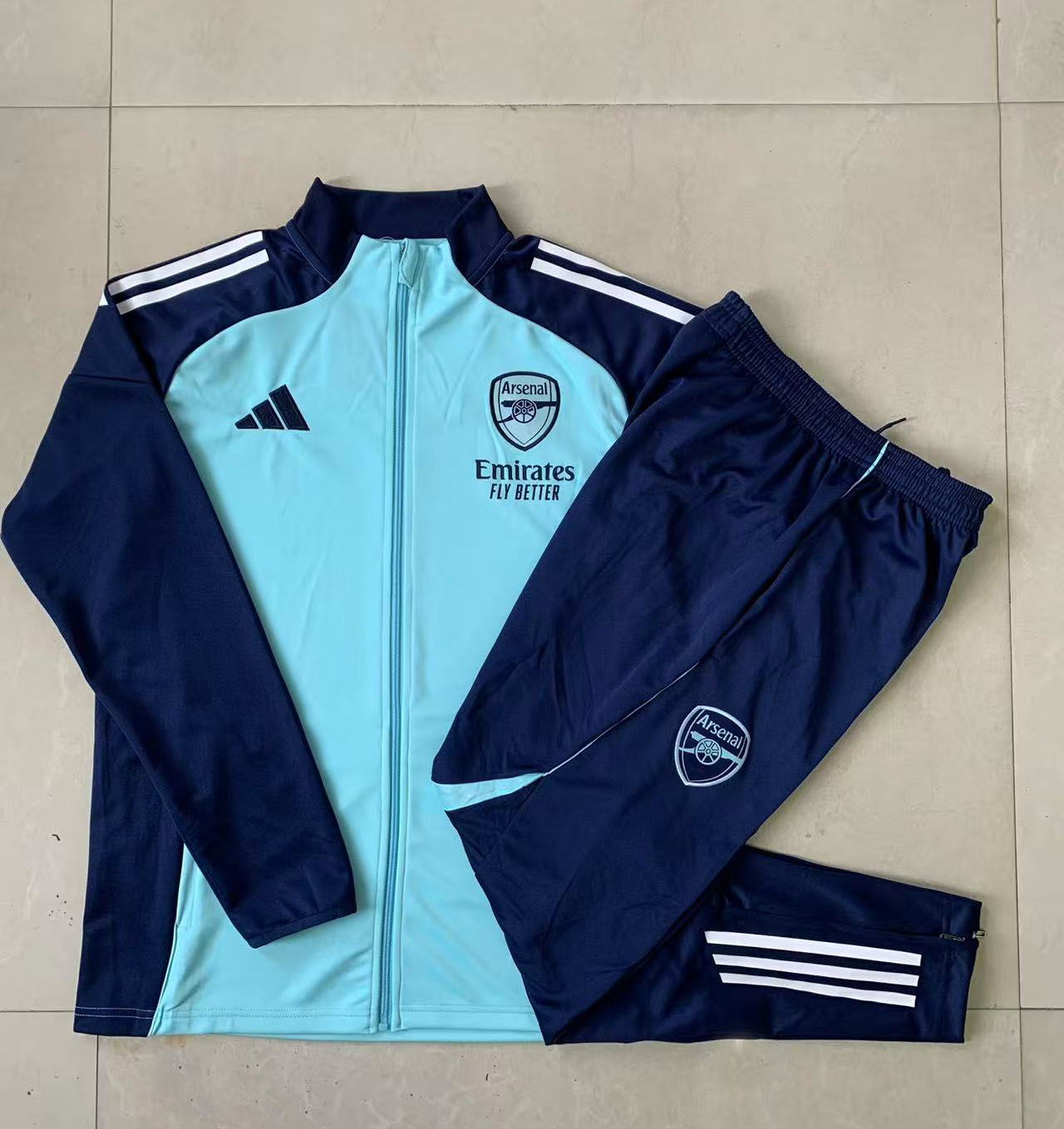 Kids Arsenal Training Kit (Jacket+Pants) Light Green 2025/26 - sinoshirt
