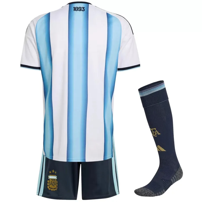Argentina Home Soccer Uniform Kids Full Kit World Cup 2026 - sinoshirt