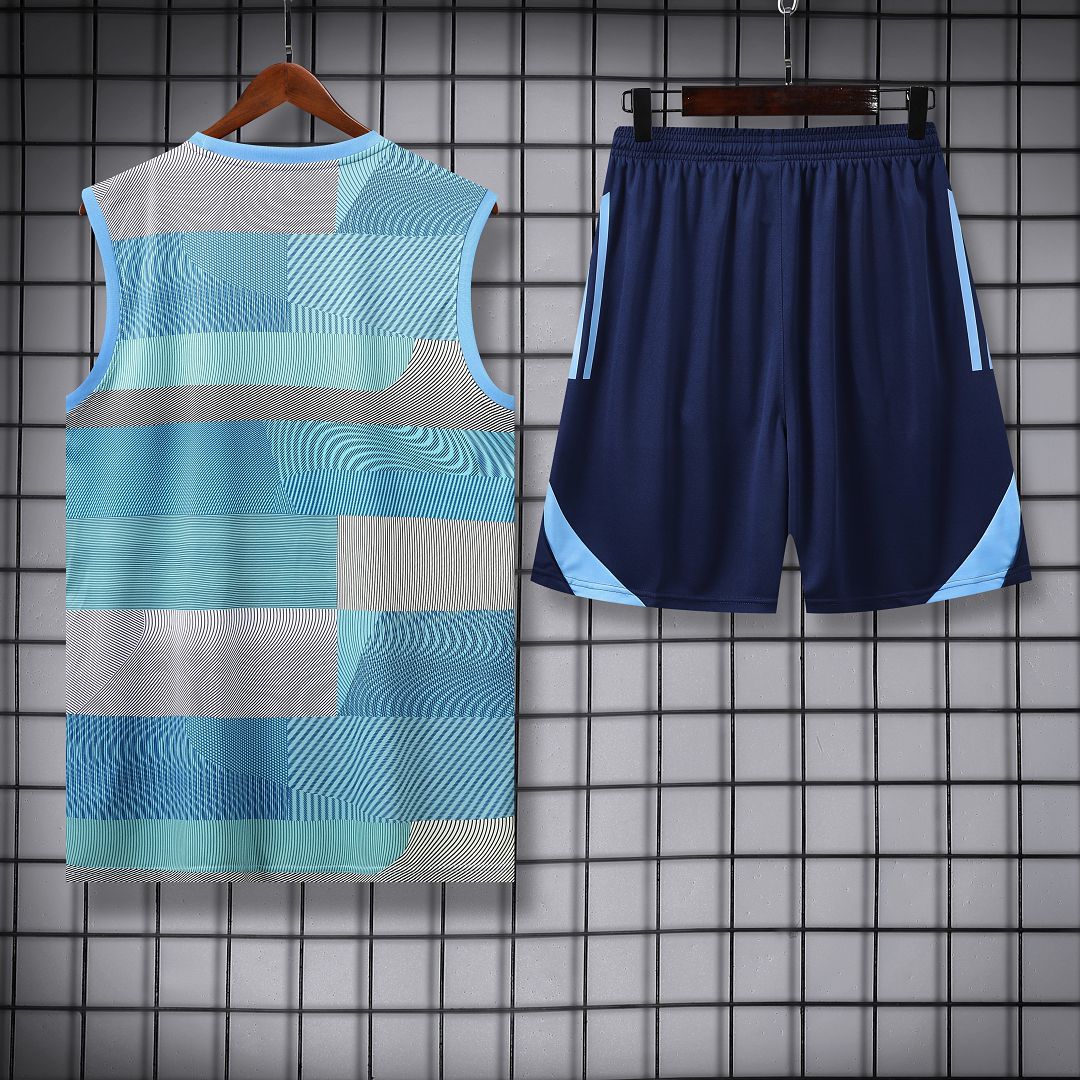 Real Madrid Sleeveless Training Kit Light Blue 2025/26 - sinoshirt