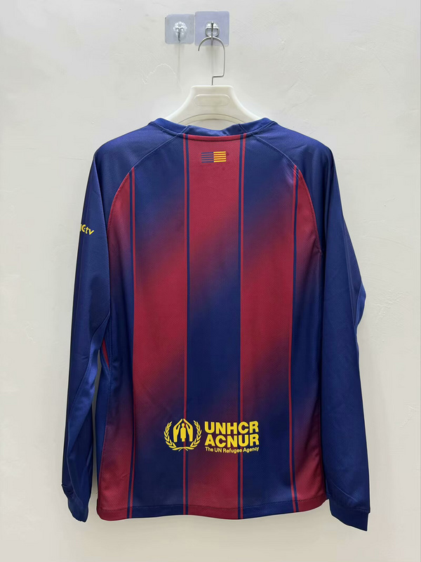 Barcelona Home Long Sleeve Soccer Jersey Custom Shirt 2025/26 - sinoshirt