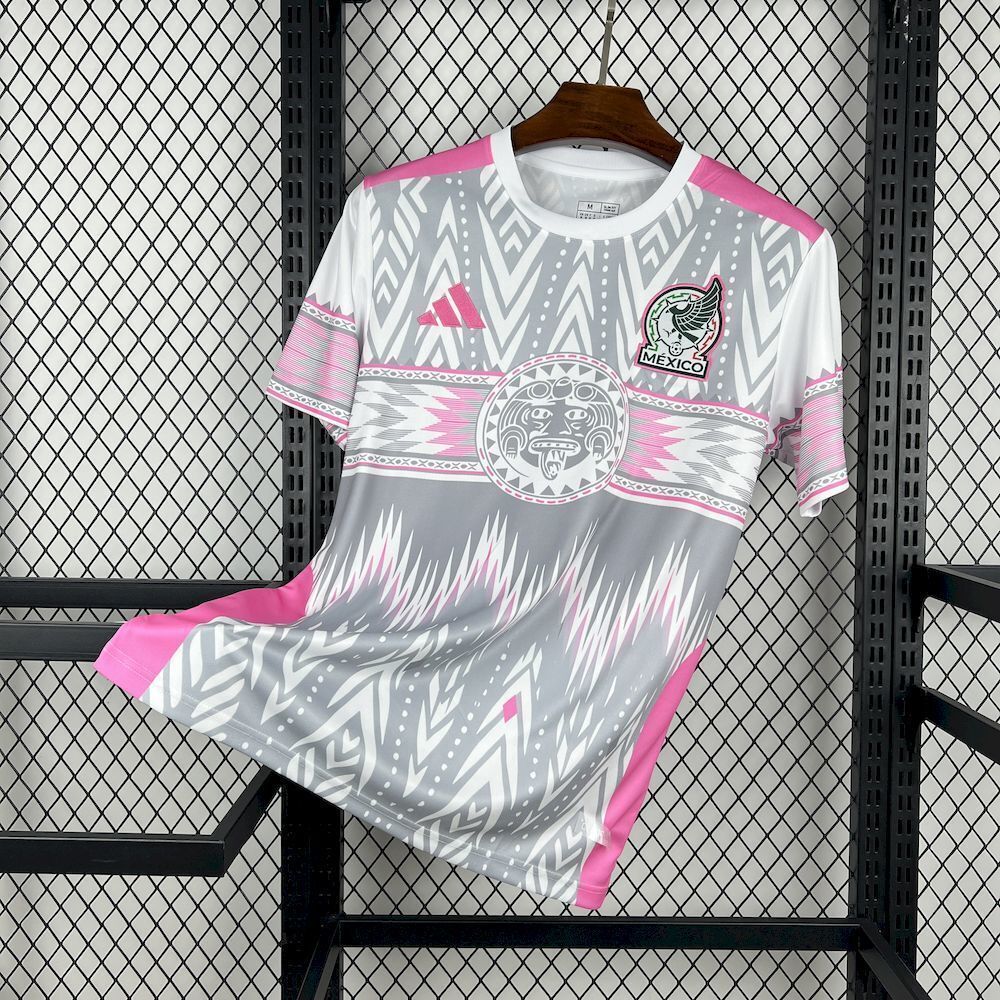 Mexico Soccer Jersey Pink&Grey Special Edition Custom Shirt World Cup 2026 - sinoshirt