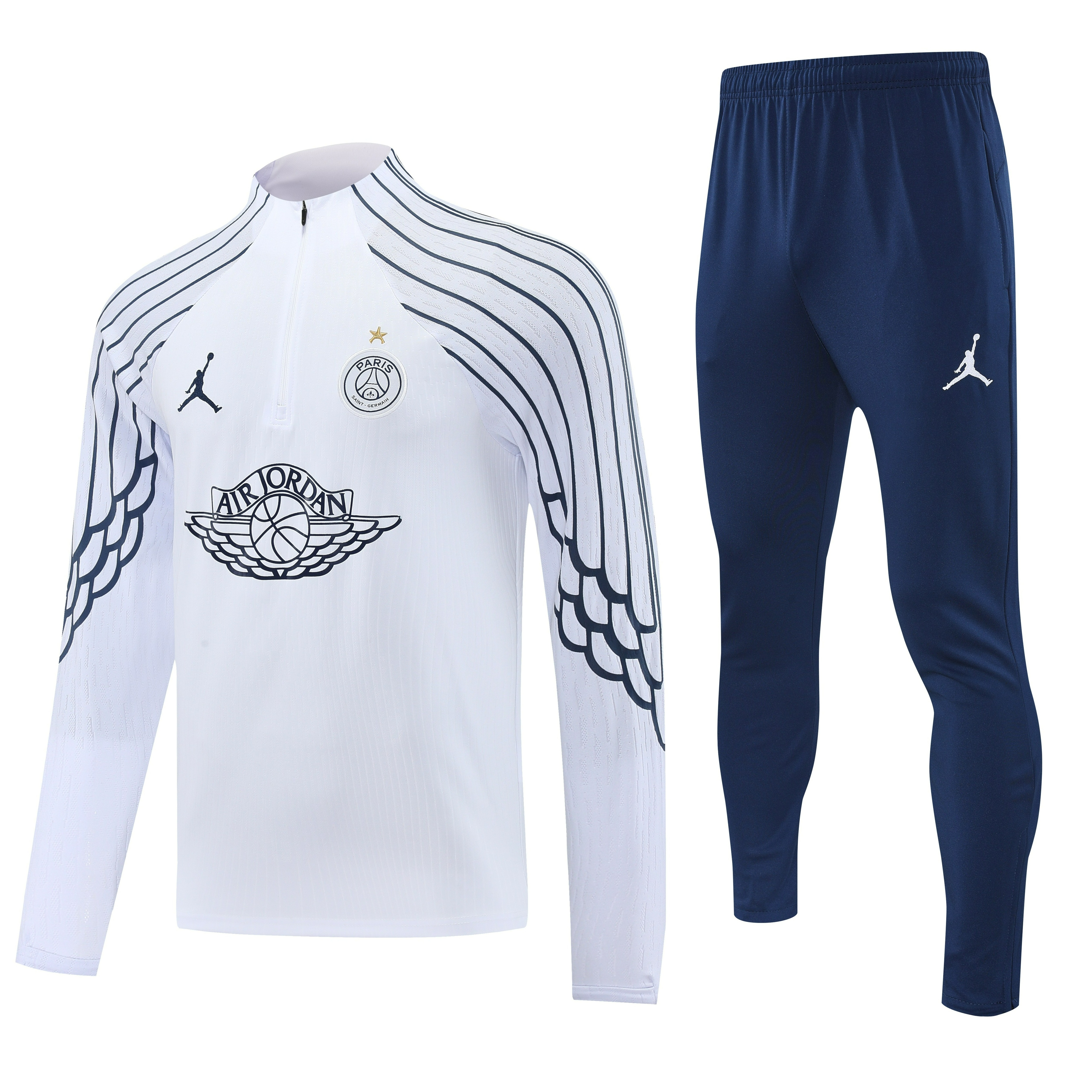 PSG Authentic Training Kit (Sweatshirt+Pants) White 2025/26 - Player Version (With Star) - sinoshirt