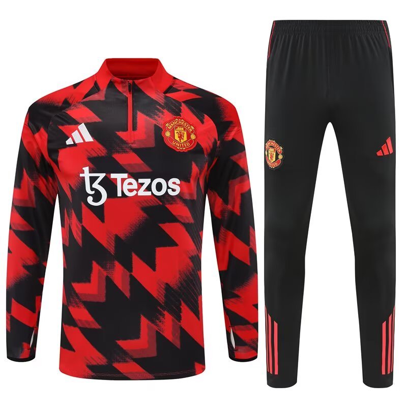 Manchester United Pre-Match Training Kit (Sweatshirt+Pants) Red 2025/26 - sinoshirt