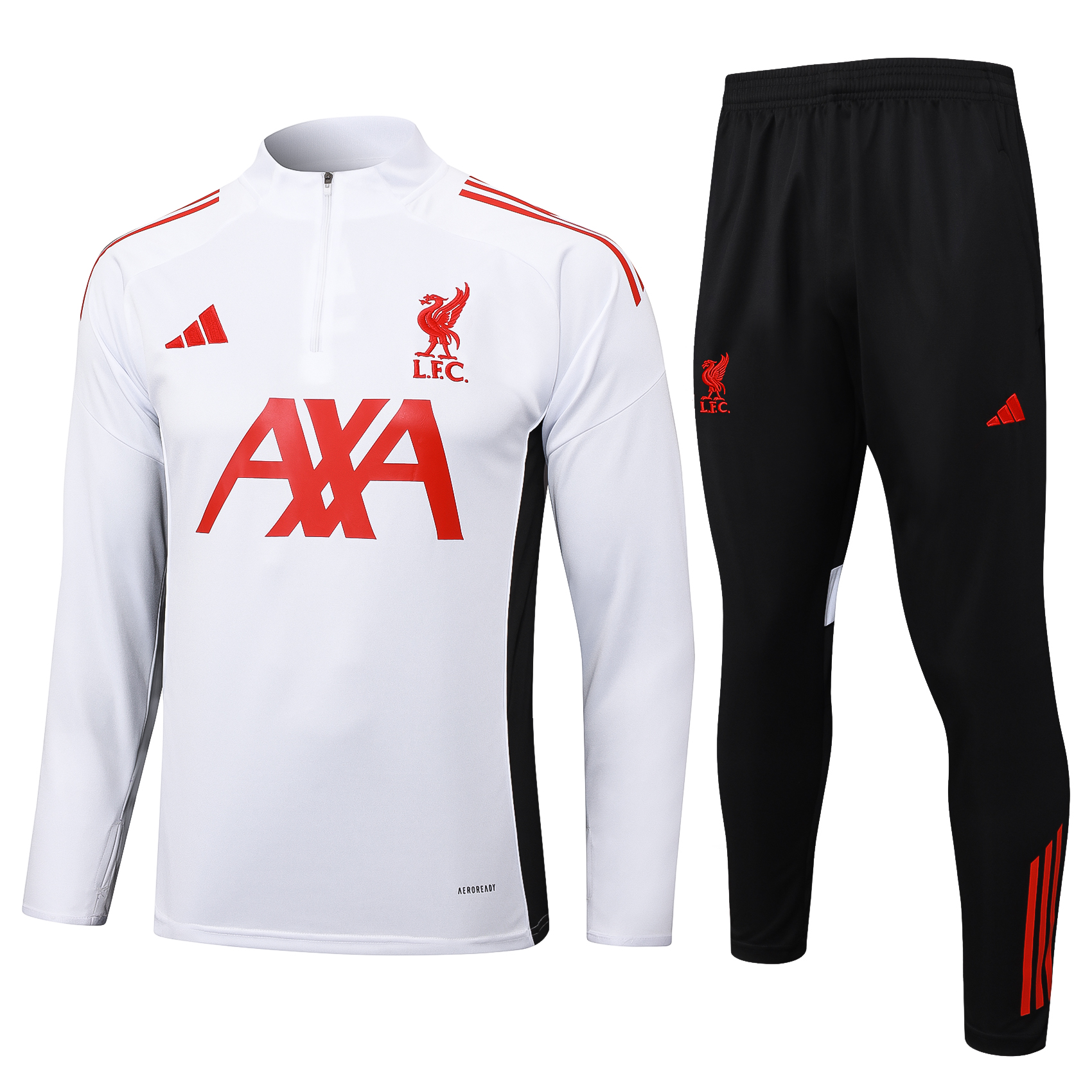 Liverpool Training Kit (Sweatshirt+Pants) White 2025/26 - sinoshirt