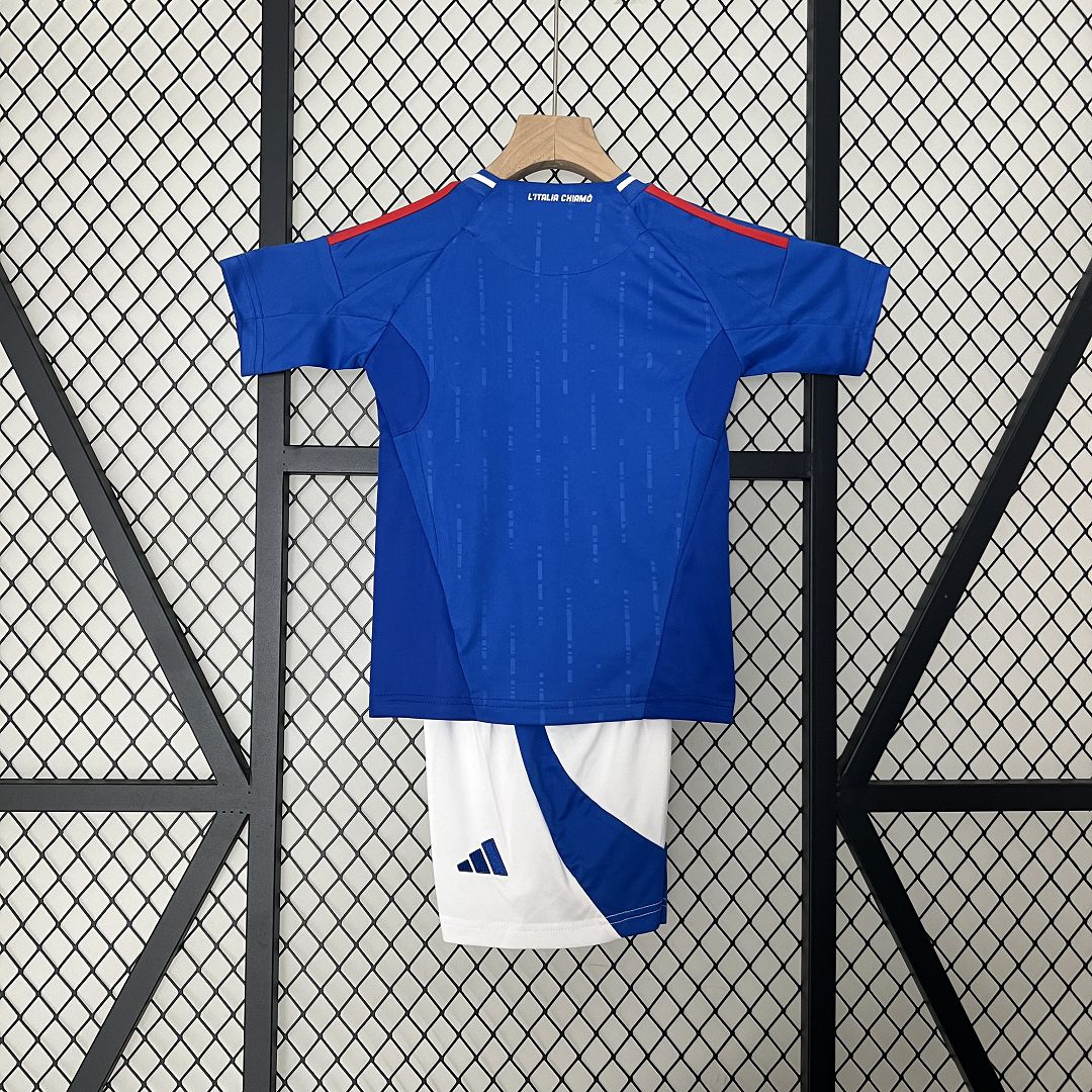 Italy Home Football Uniform Kids Kit Jersey+Shorts EURO 2024 - sinoshirt