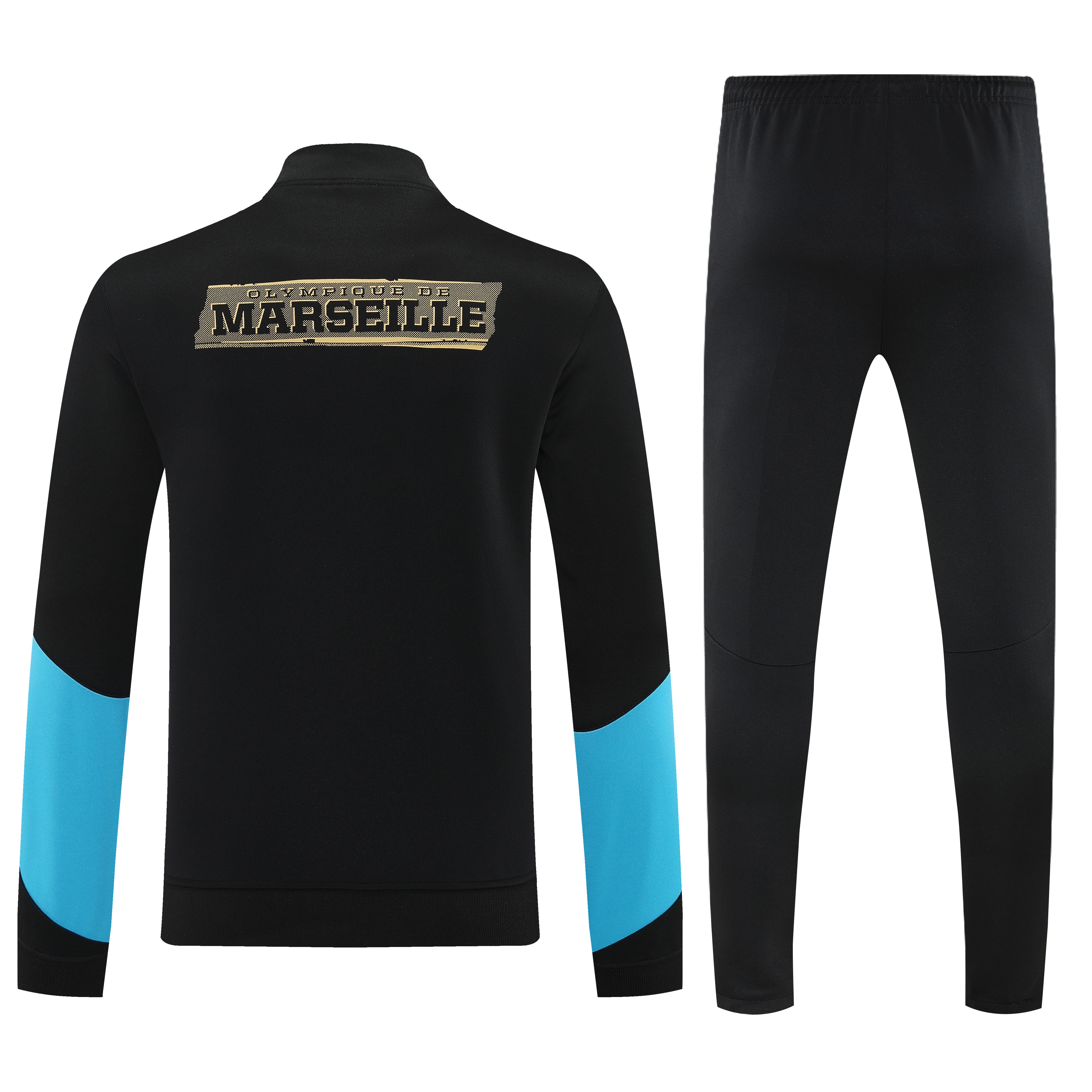Marseille Training Kit (Jacket+Pants) Black 2025/26 - sinoshirt