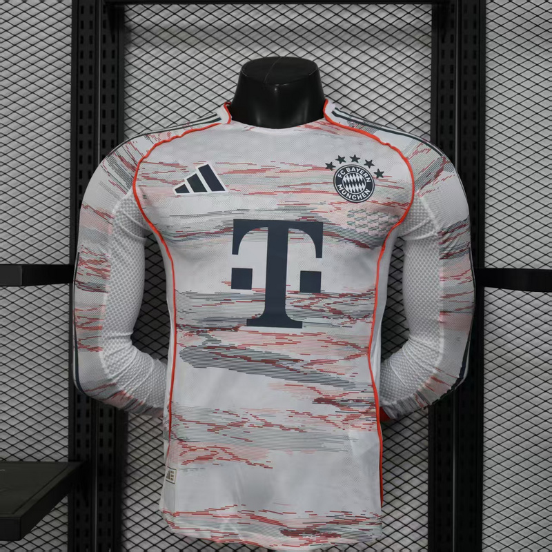 Authentic Bayern Munich Soccer Jersey Away Long Sleeve Shirt 2025/26 - sinoshirt