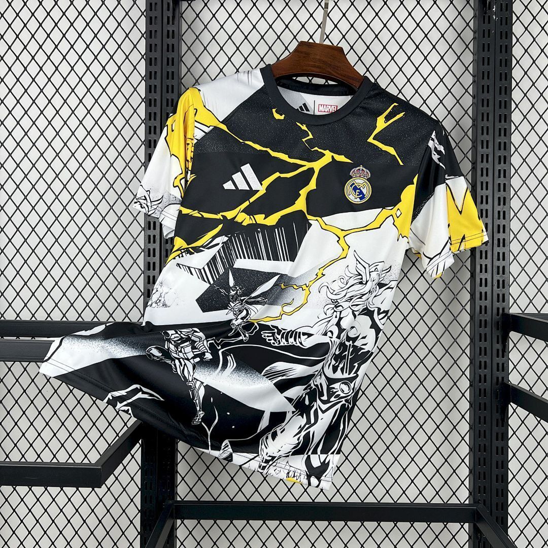 Real Madrid Soccer Jersey Pre-Match Marvel Custom Shirt 2025/26 - sinoshirt