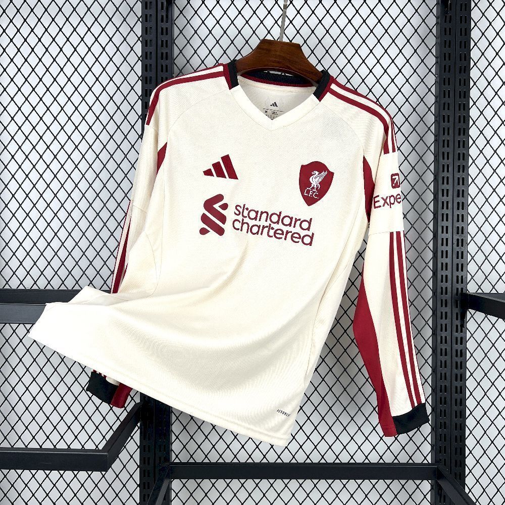 Liverpool Football Jersey Away Long Sleeve Custom Shirt 2025/26 - sinoshirt