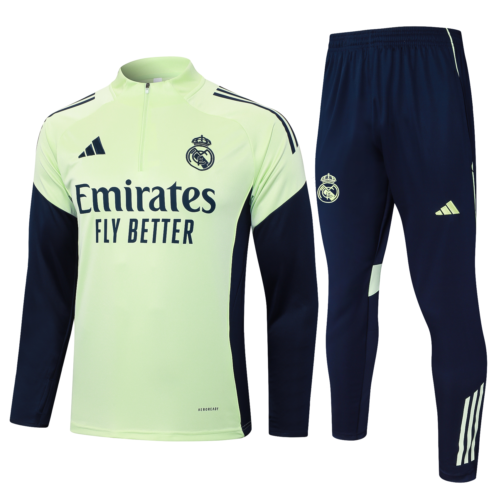 Real Madrid Training Kit (Sweatshirt+Pants) Light Green 2025/26 - sinoshirt