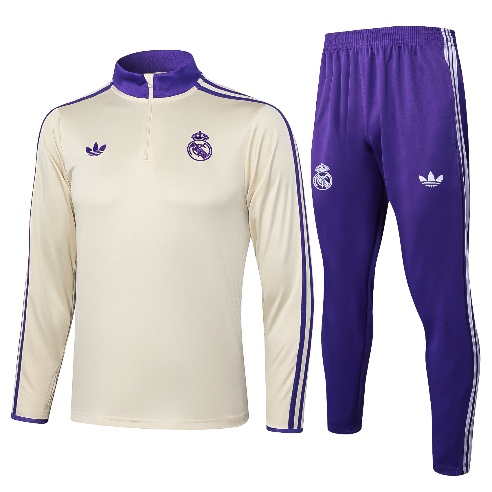 Real Madrid Training Kit (Sweatshirt+Pants) Apricot 2025/26 - sinoshirt