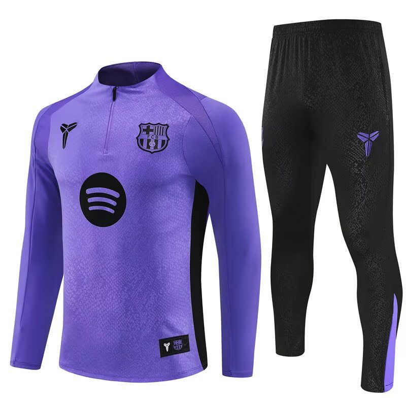 Kids Barcelona Training Kit (Sweatshirt+Pants) Purple 2025/26 - sinoshirt