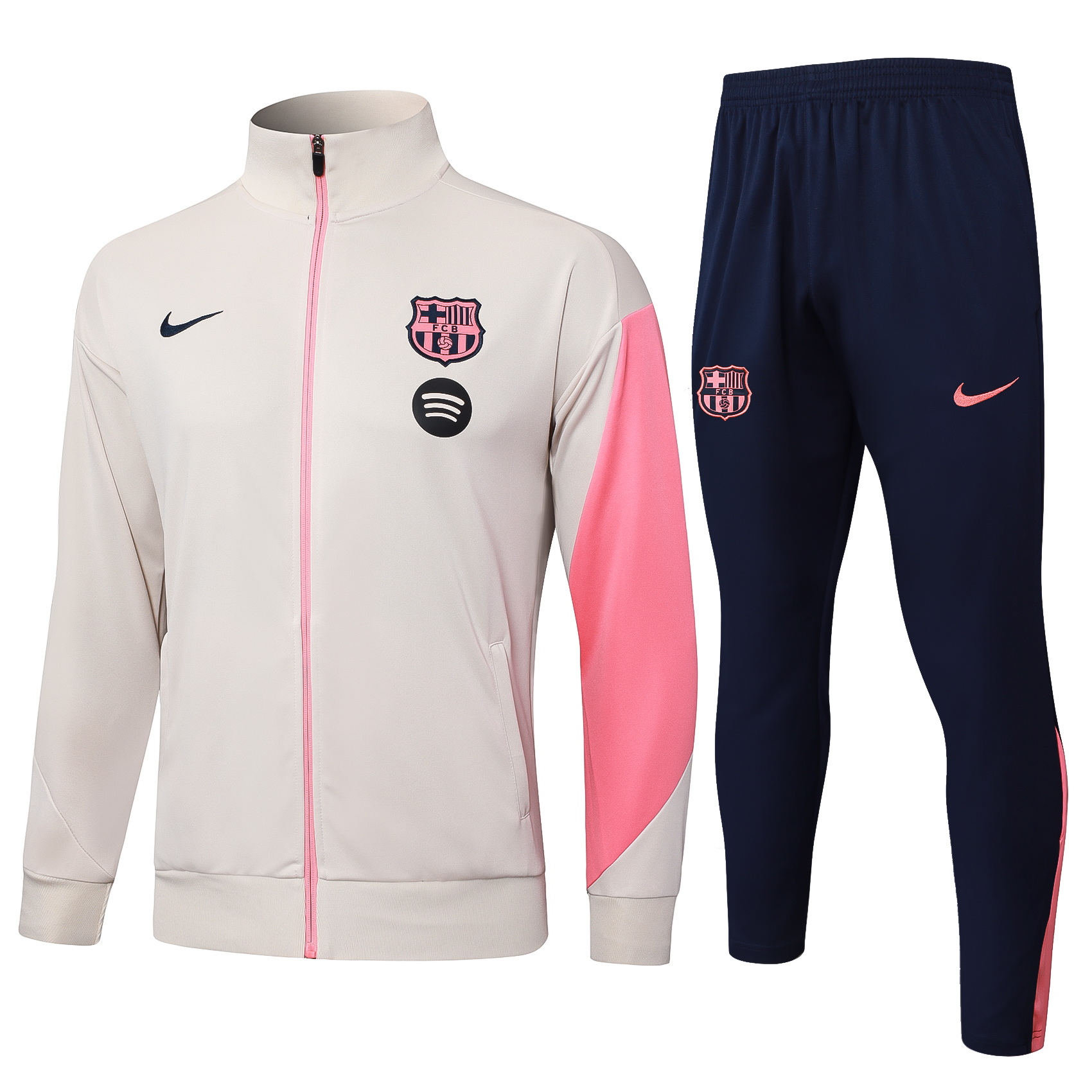 Barcelona Training Kit (Jacket+Pants) Beige 2025/26 - sinoshirt