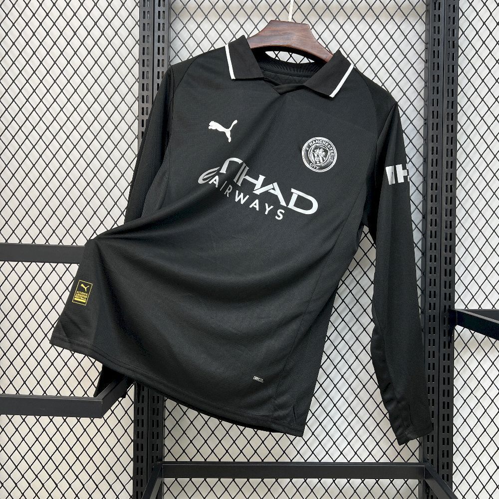Manchester City Away Long Sleeve Football Jersey Custom Shirt 2025/26 - sinoshirt