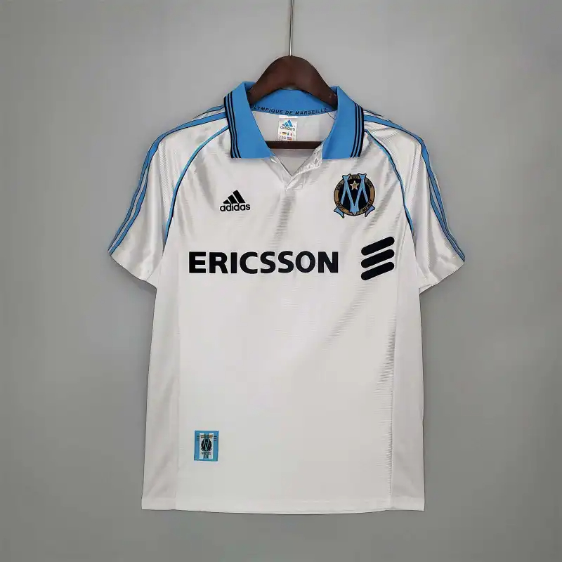 Marseille Retro Soccer Jersey Home Custom Shirt 1998-99 - sinoshirt
