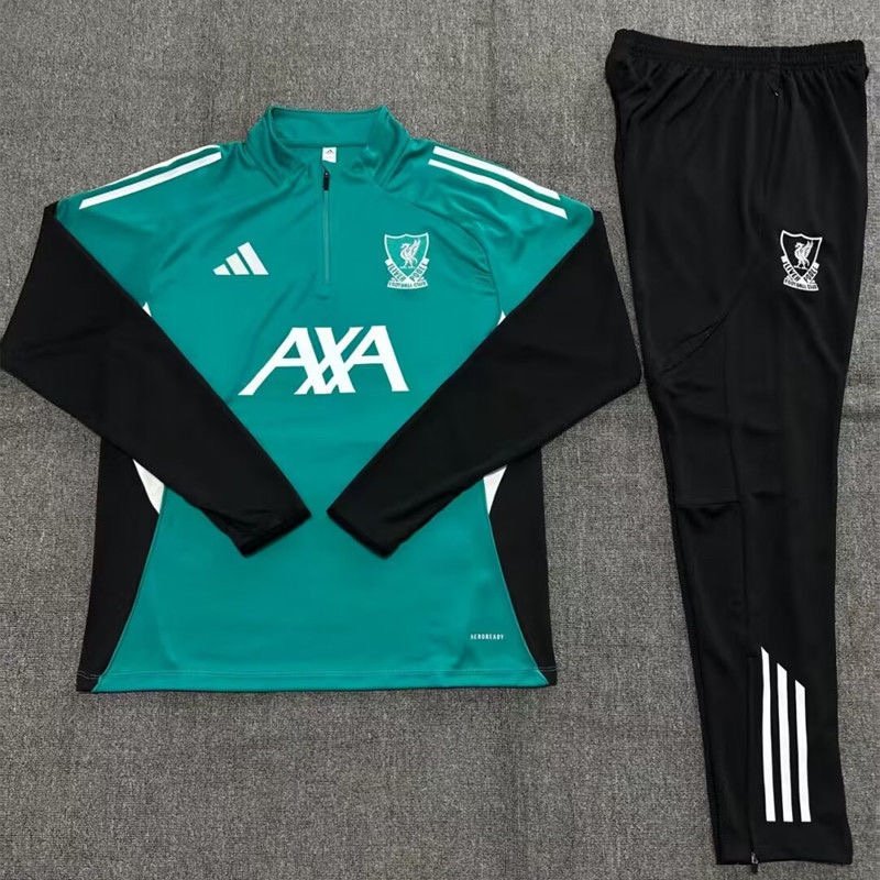 Kids Liverpool Training Kit (Sweatshirt+Pants) Green 2025/26 - sinoshirt