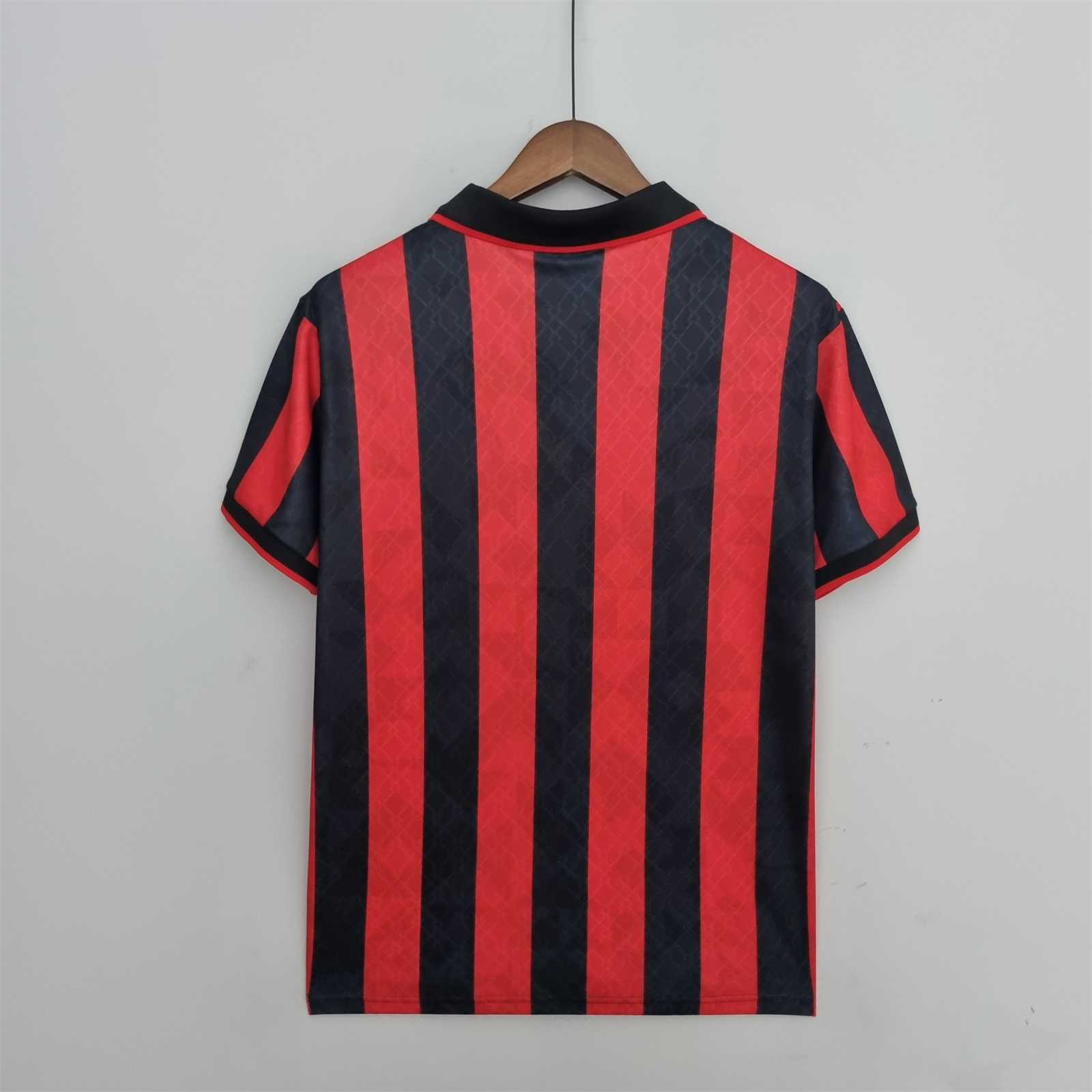 AC Milan Retro Soccer Jersey Home Custom Shirt 1995/96 - sinoshirt