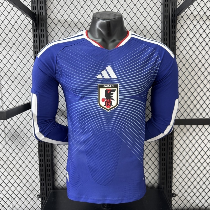 Japan Authentic Soccer Jersey Home Long Sleeve Shirt World Cup 2026 - sinoshirt