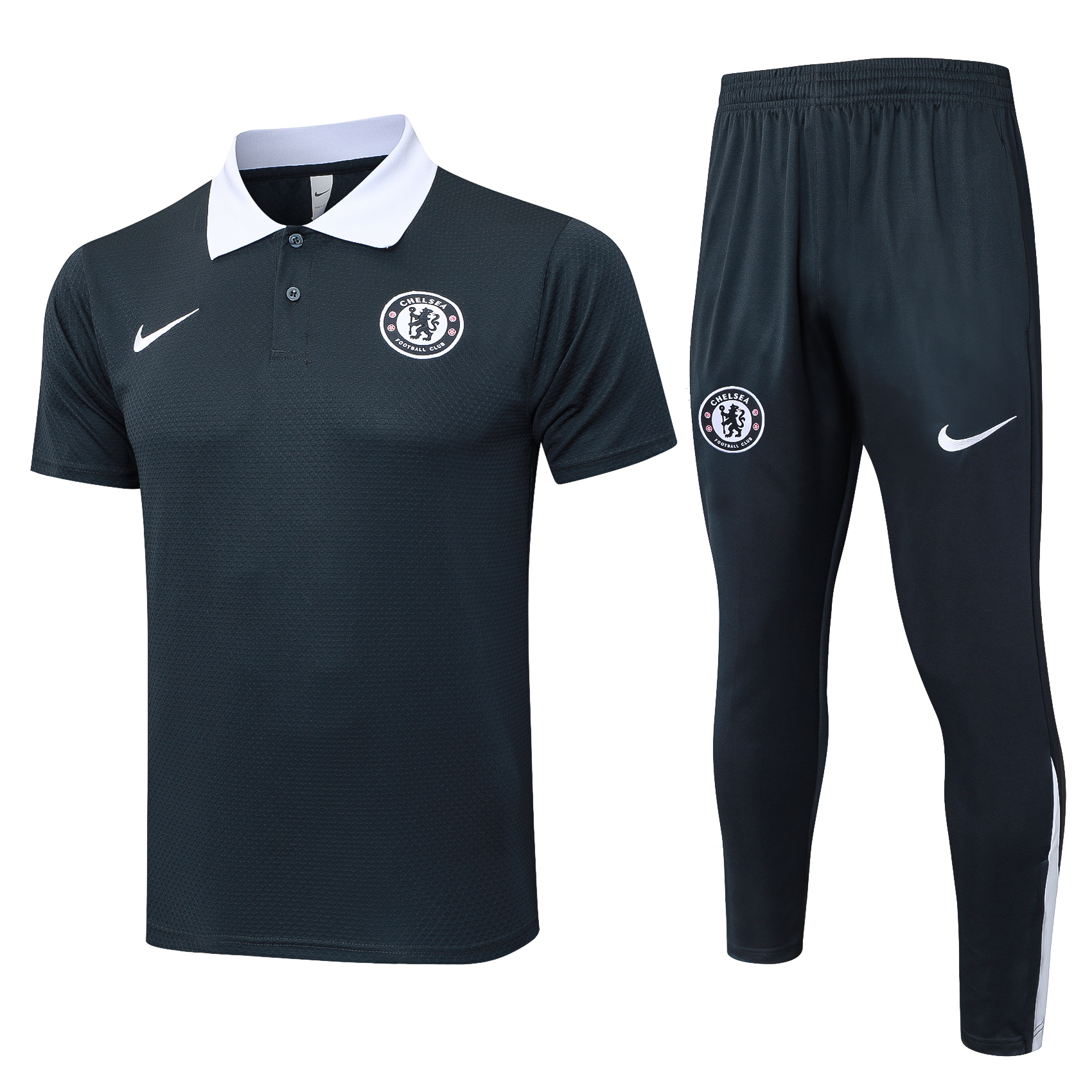 Chelsea Training Kit (Polo+Pants) Deep Grey 2025/26 - sinoshirt