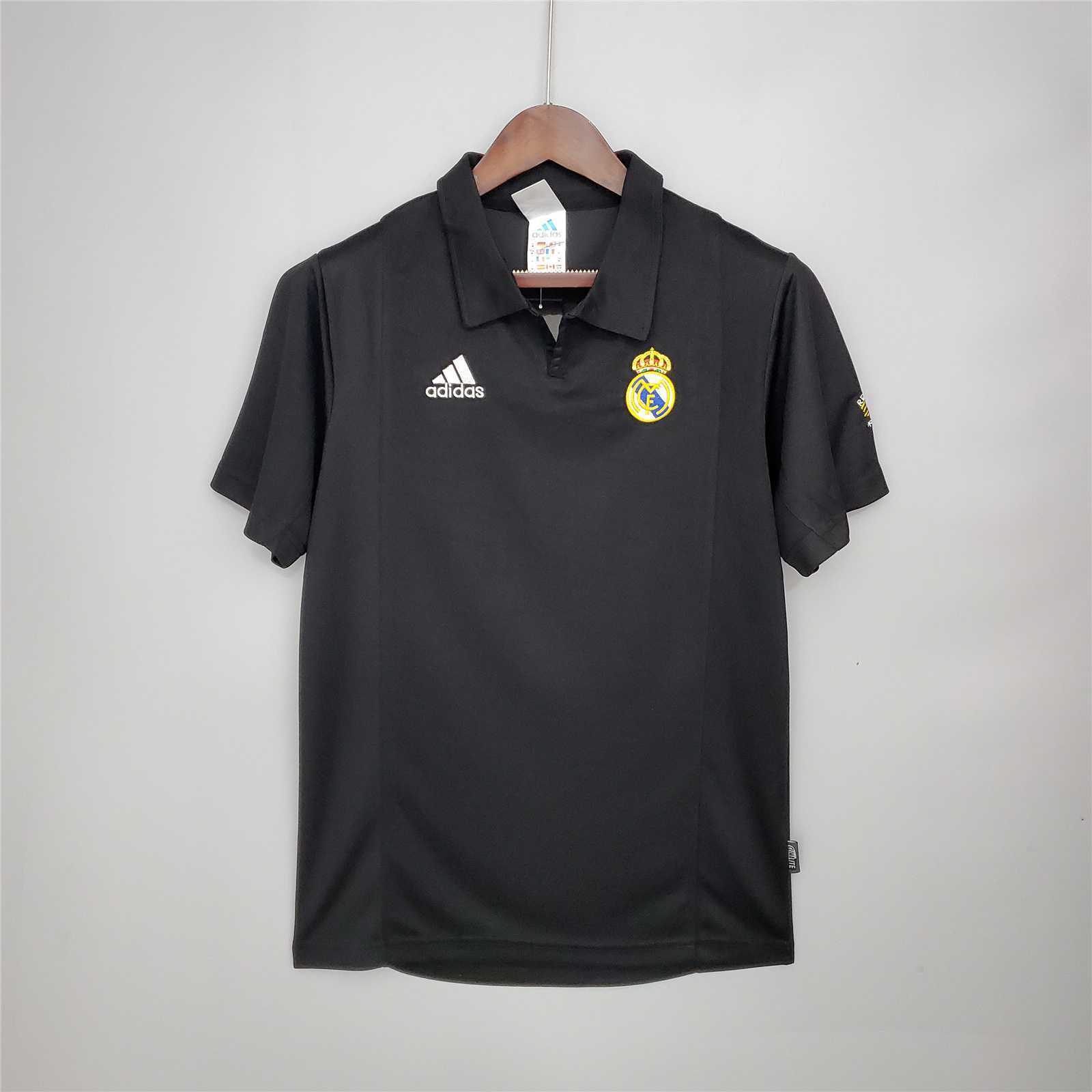 Real Madrid Retro Jersey Away Champions League Custom Soccer Shirt 2002-03 - sinoshirt