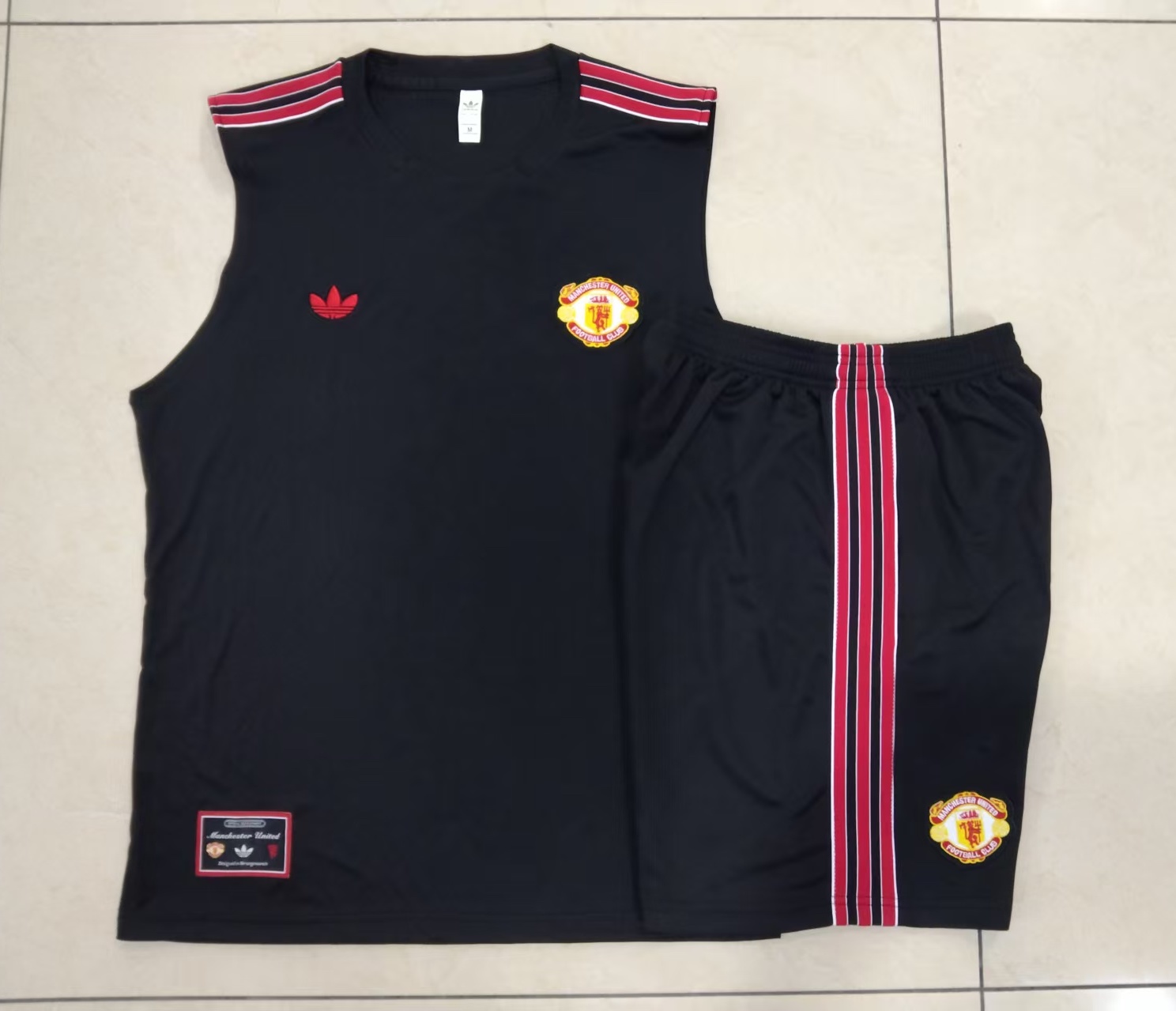 Manchester United Sleeveless Training Kit Black 2025/26 - sinoshirt