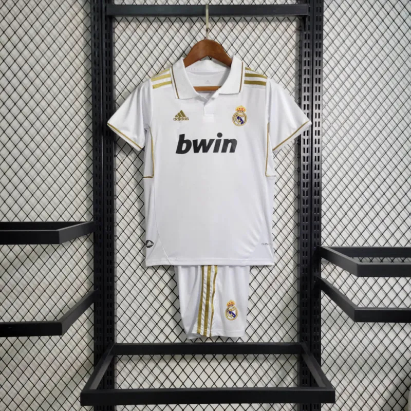 Real Madrid Retro Jersey Home Kids Kit Jersey+Shorts 2011/12 - sinoshirt