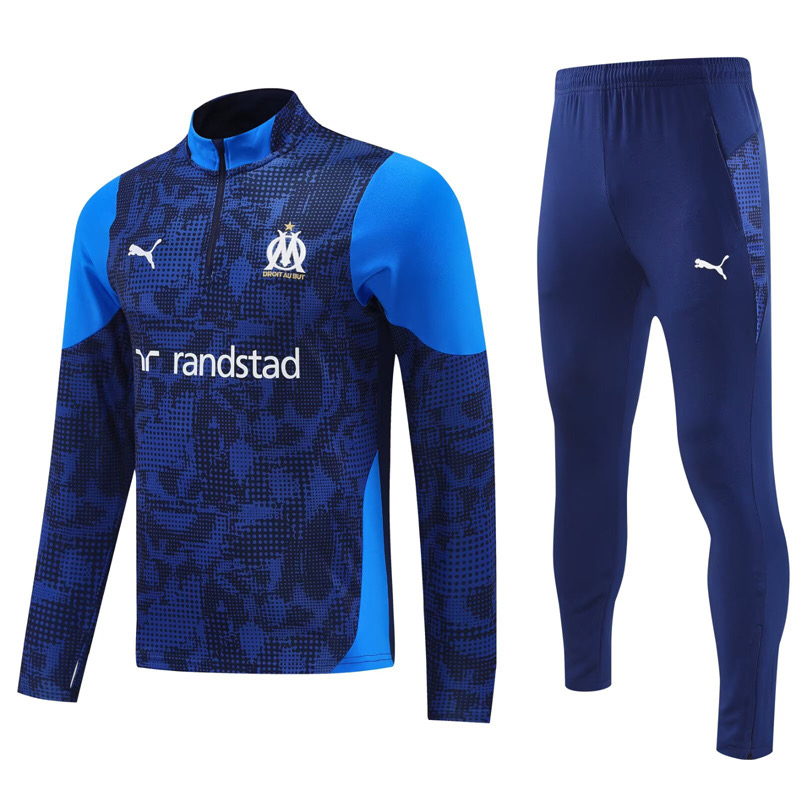 Marseille Training Kit (Sweatshirt+Pants) Blue 2025/26 - sinoshirt