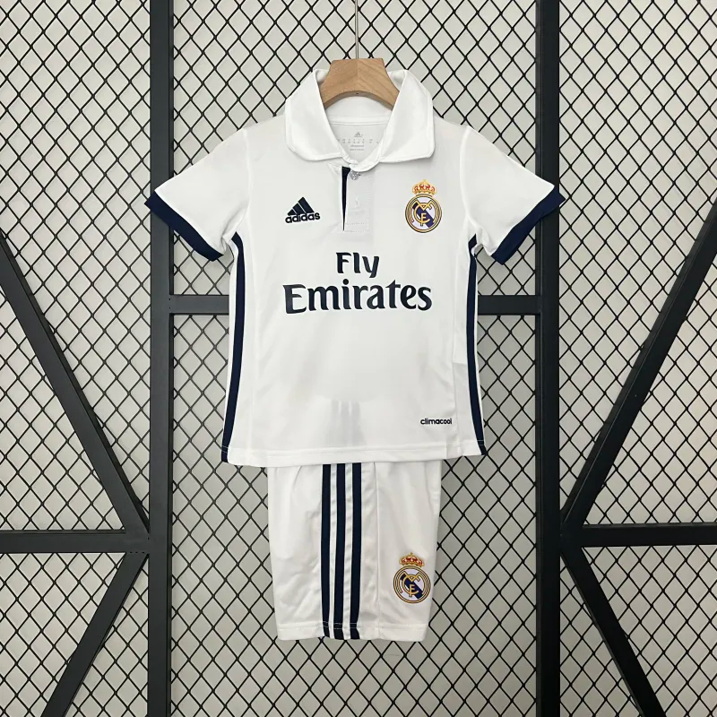 Real Madrid Retro Jersey Home Kids Kit Jersey+Shorts 2016/17 - sinoshirt