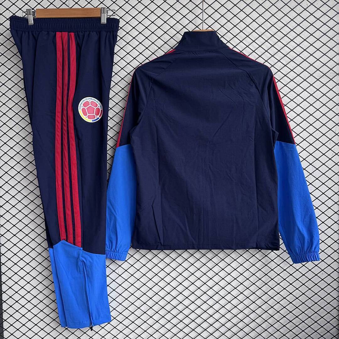 Colombia Windbreaker With Pants Navy 2026 World Cup - sinoshirt