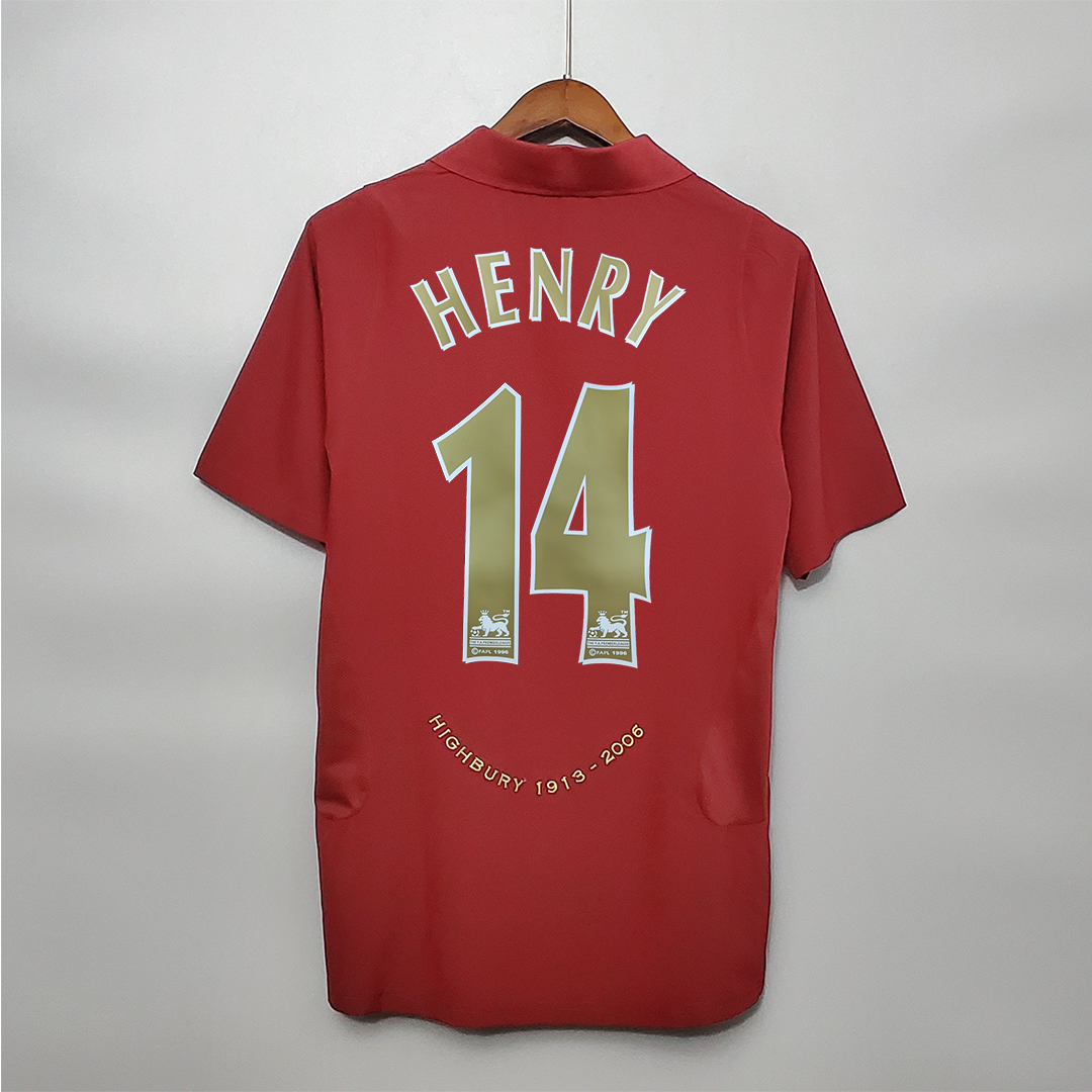 Henry#14 Arsenal Soccer Retro Jersey Home Custom Shirt 2005/06 - sinoshirt
