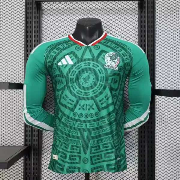 Mexico Authentic Home Kit Long Sleeve Soccer Jersey World Cup 2026 - sinoshirt