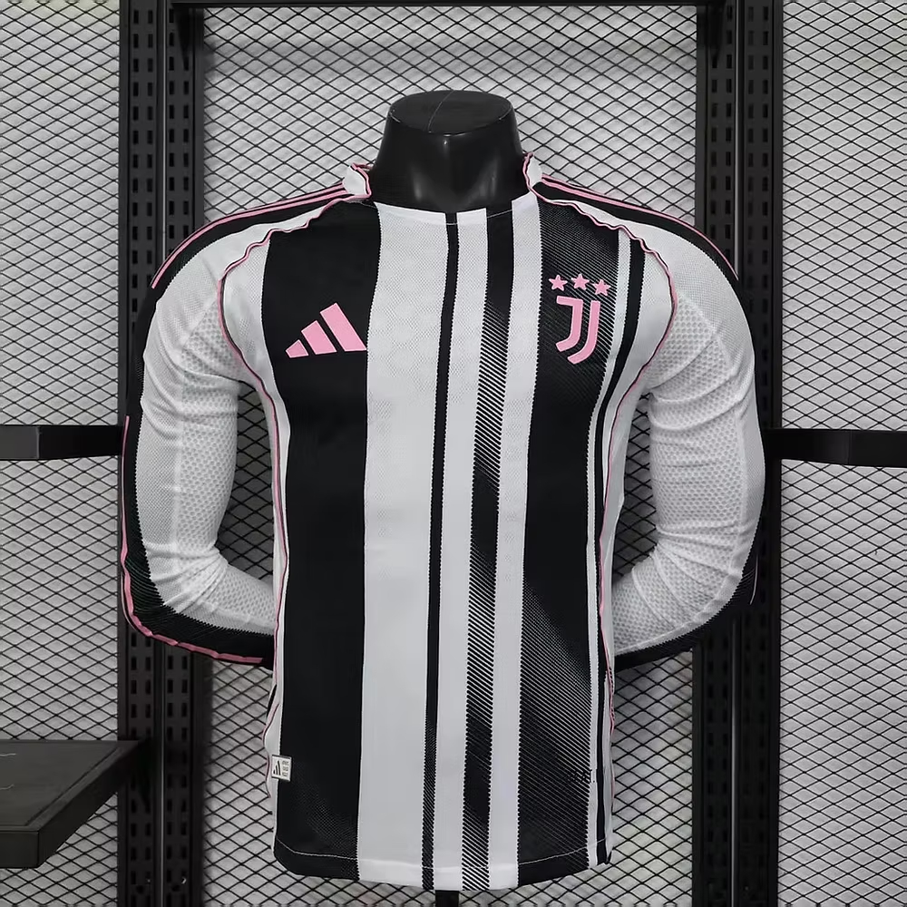 Juventus Authentic Soccer Jersey Home Long Sleeve Shirt 2025/26 - sinoshirt