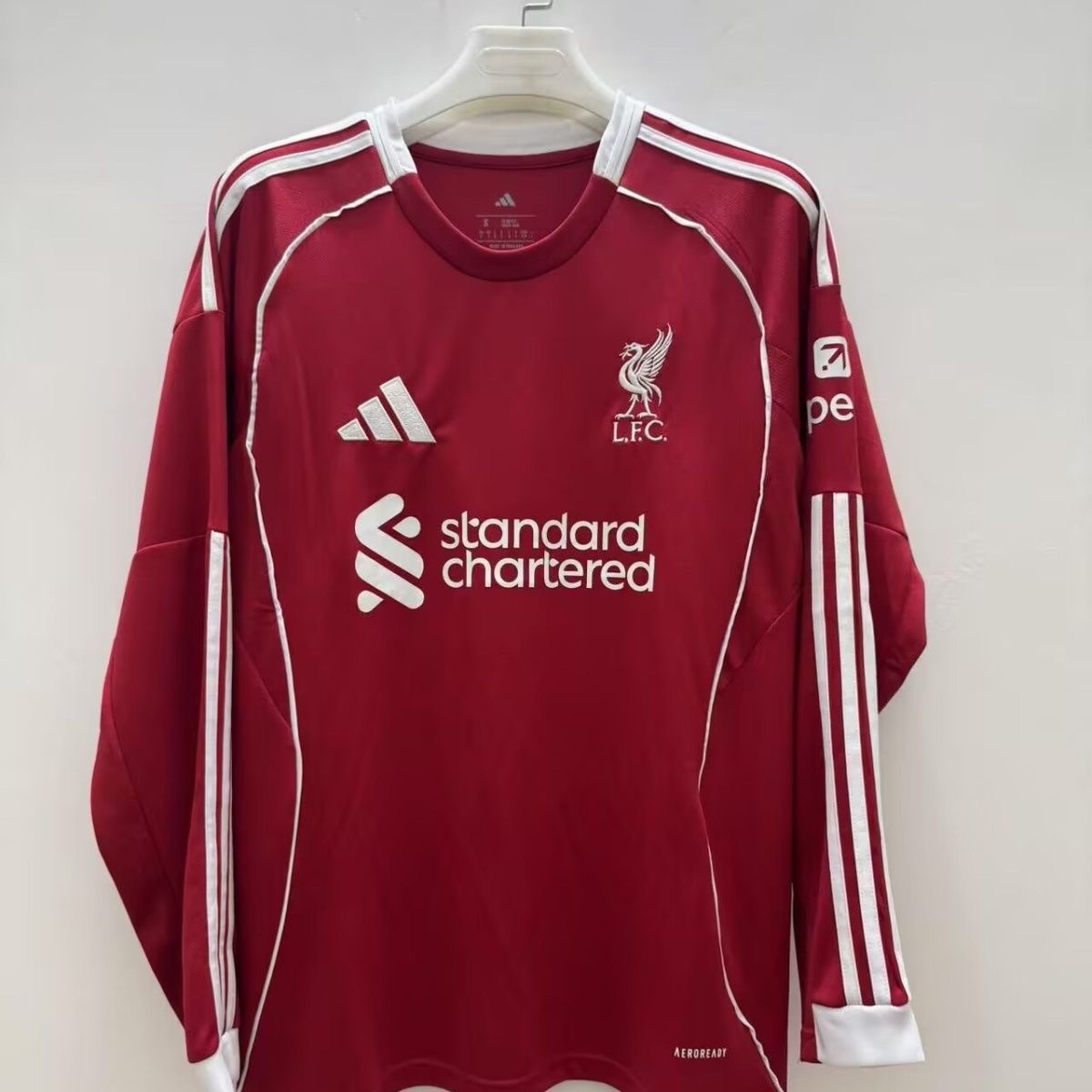 Liverpool Football Jersey Home Long Sleeve Custom Shirt 2025/26 - sinoshirt