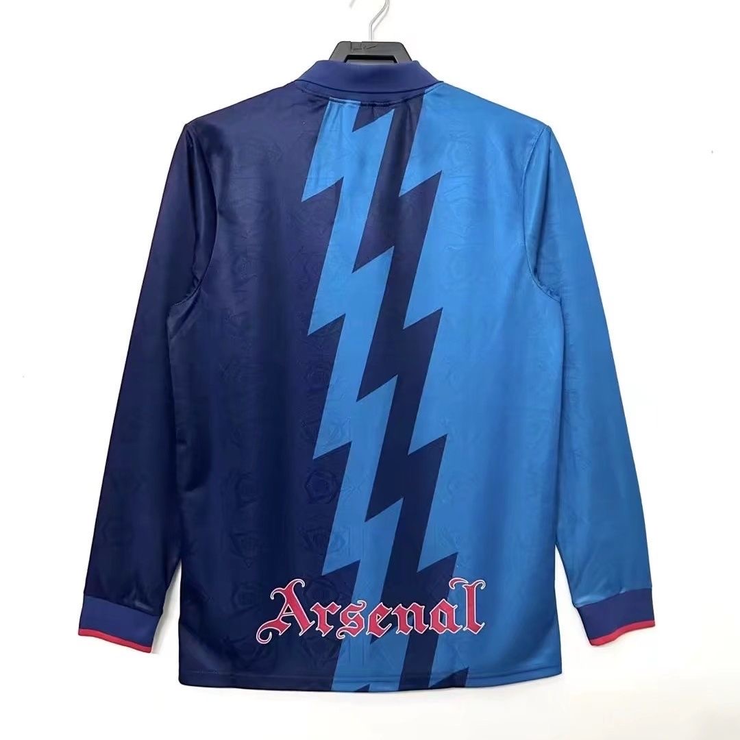 Arsenal Soccer Retro Jersey Away Long Sleeve Custom Shirt 1995-96 - sinoshirt