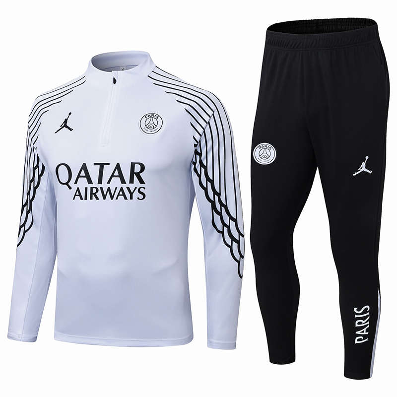 Kids PSG Training Kit (Sweatshirt+Pants) White 2025/26 - sinoshirt