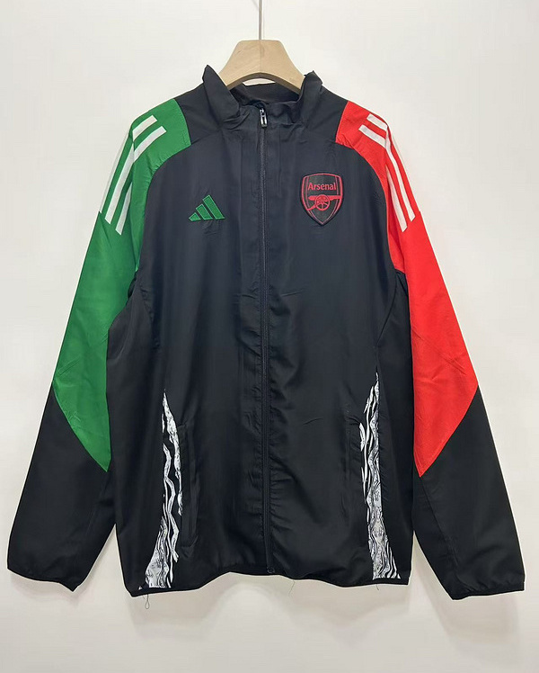 Arsenal Windbreaker Jacket Black 2025/26 - sinoshirt