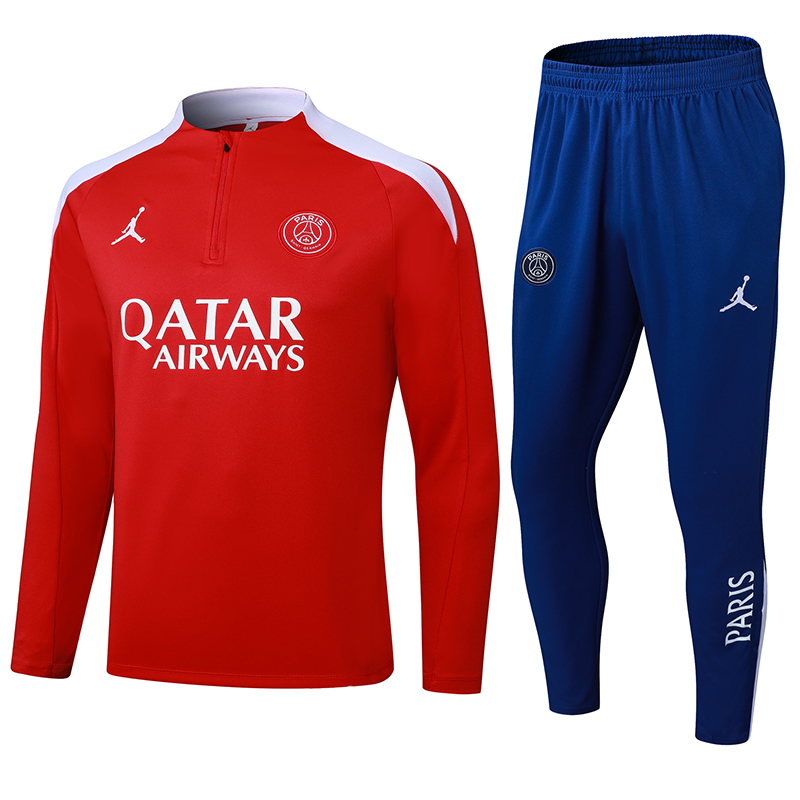 PSG Training Kit (Sweatshirt+Pants) Red 2025/26 - sinoshirt